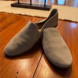 Lucky Brand women Suede Slip-On Loafers - Taupe Gray